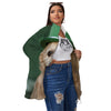 Golden Retriever Patrick's Day Print Women's Sherpa Jacket-grizzshop