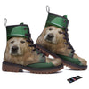 Golden Retriever Patrick's Day Print Work Boots-grizzshop