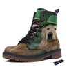 Golden Retriever Patrick's Day Print Work Boots-grizzshop