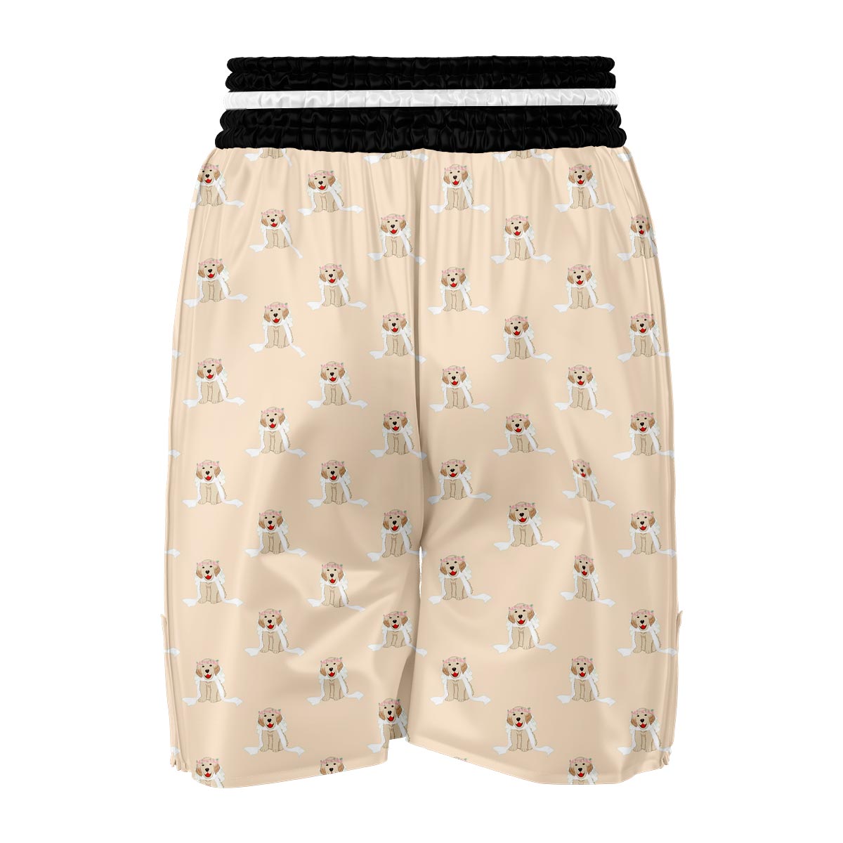 Golden Retriever Pattern Print Boxing Shorts-grizzshop