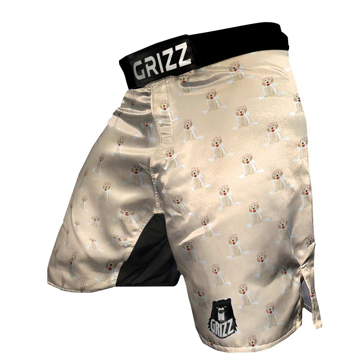 Golden Retriever Pattern Print MMA Shorts-grizzshop