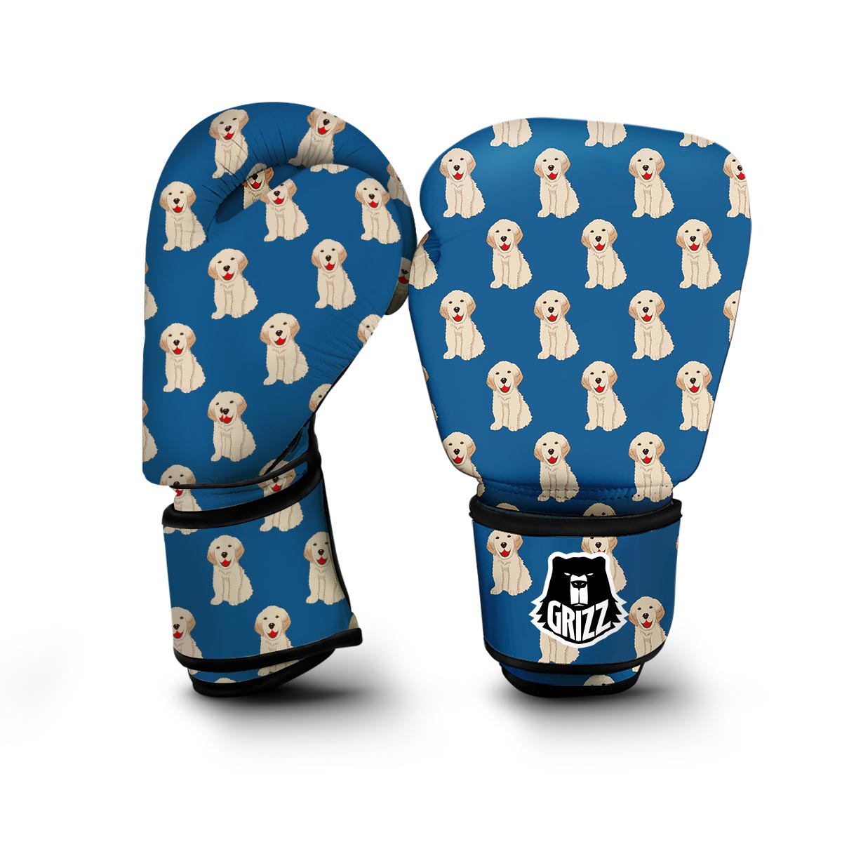 Golden Retriever Print Pattern Boxing Gloves-grizzshop
