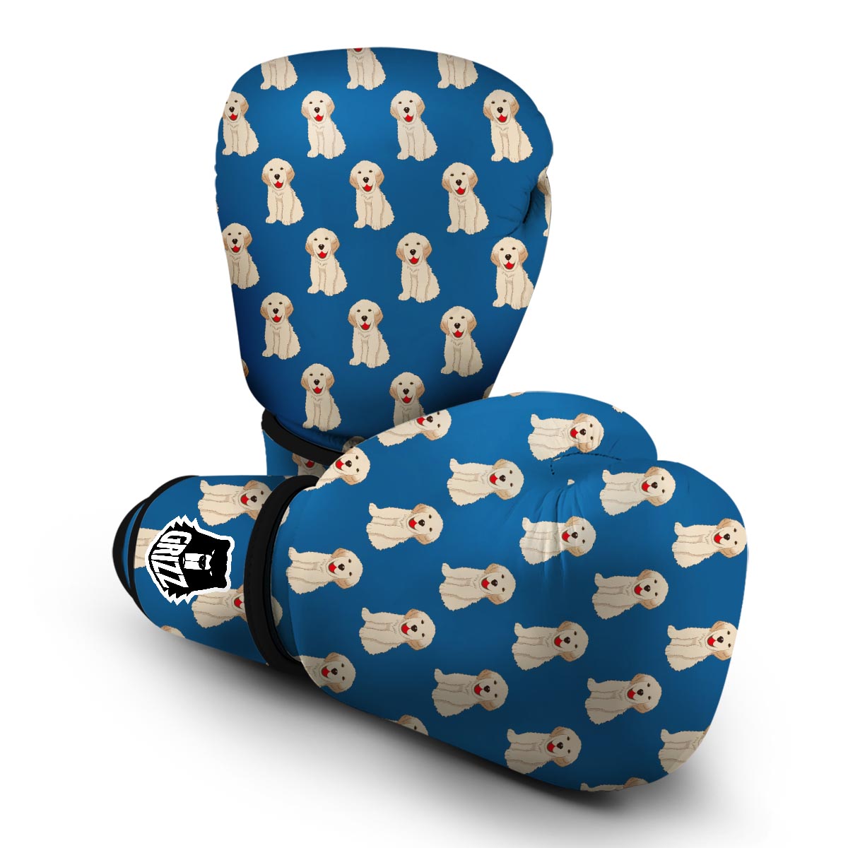 Golden Retriever Print Pattern Boxing Gloves-grizzshop