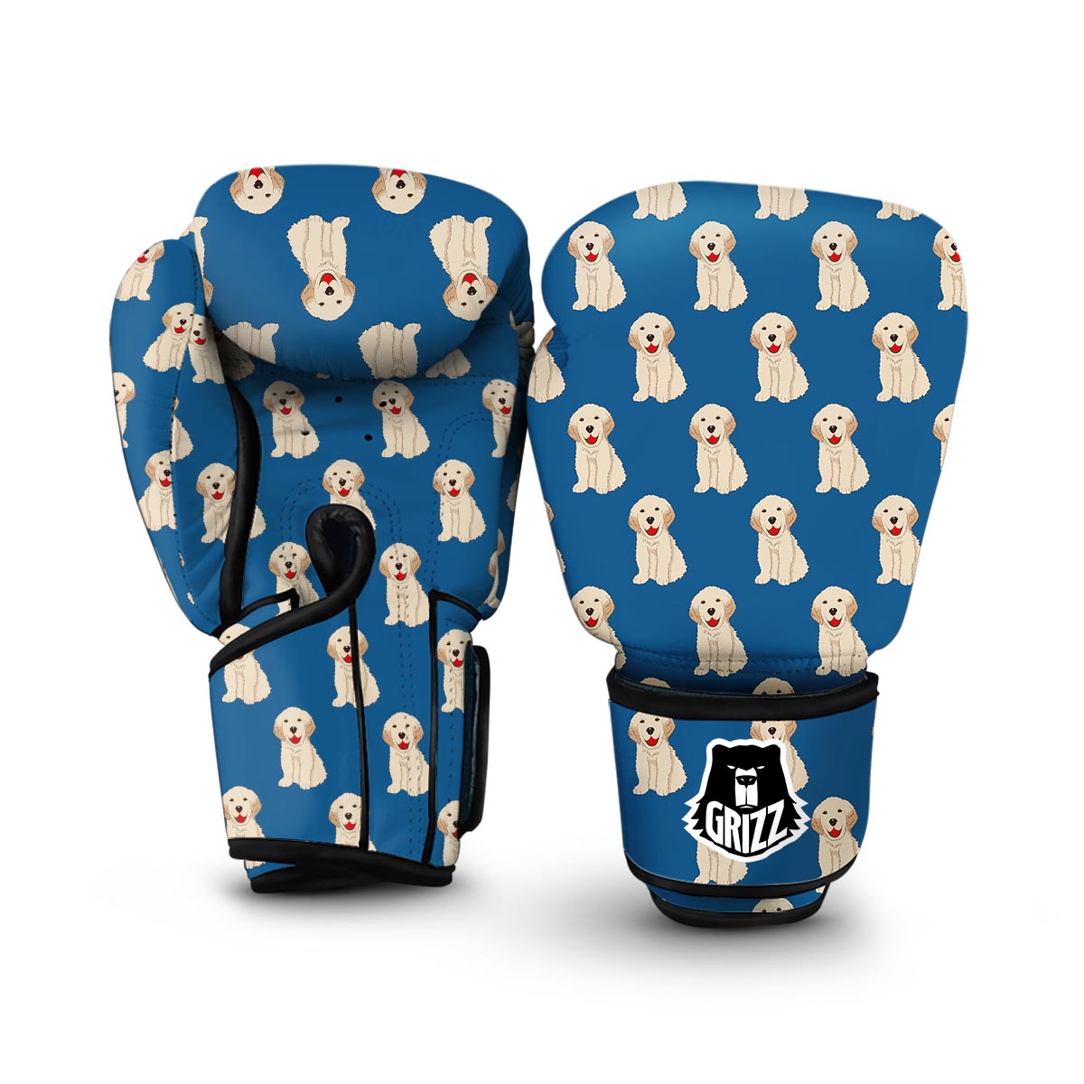Golden Retriever Print Pattern Boxing Gloves-grizzshop