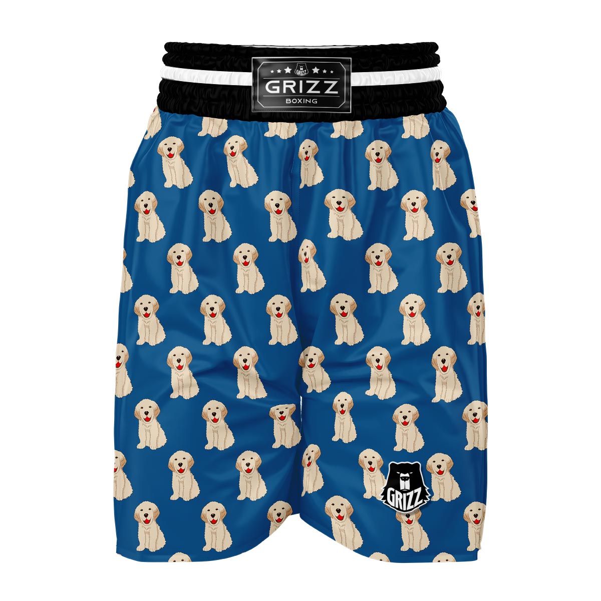 Golden Retriever Print Pattern Boxing Shorts-grizzshop