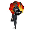 Golden Sun Samurai And Red Sky Print Umbrella-grizzshop