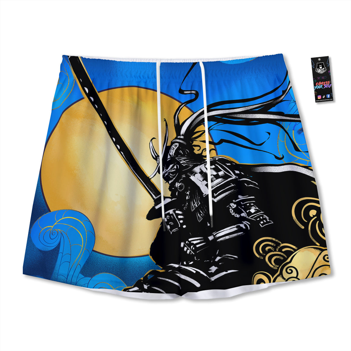 Gemini Cute Cartoon Print Pattern Mesh Shorts
