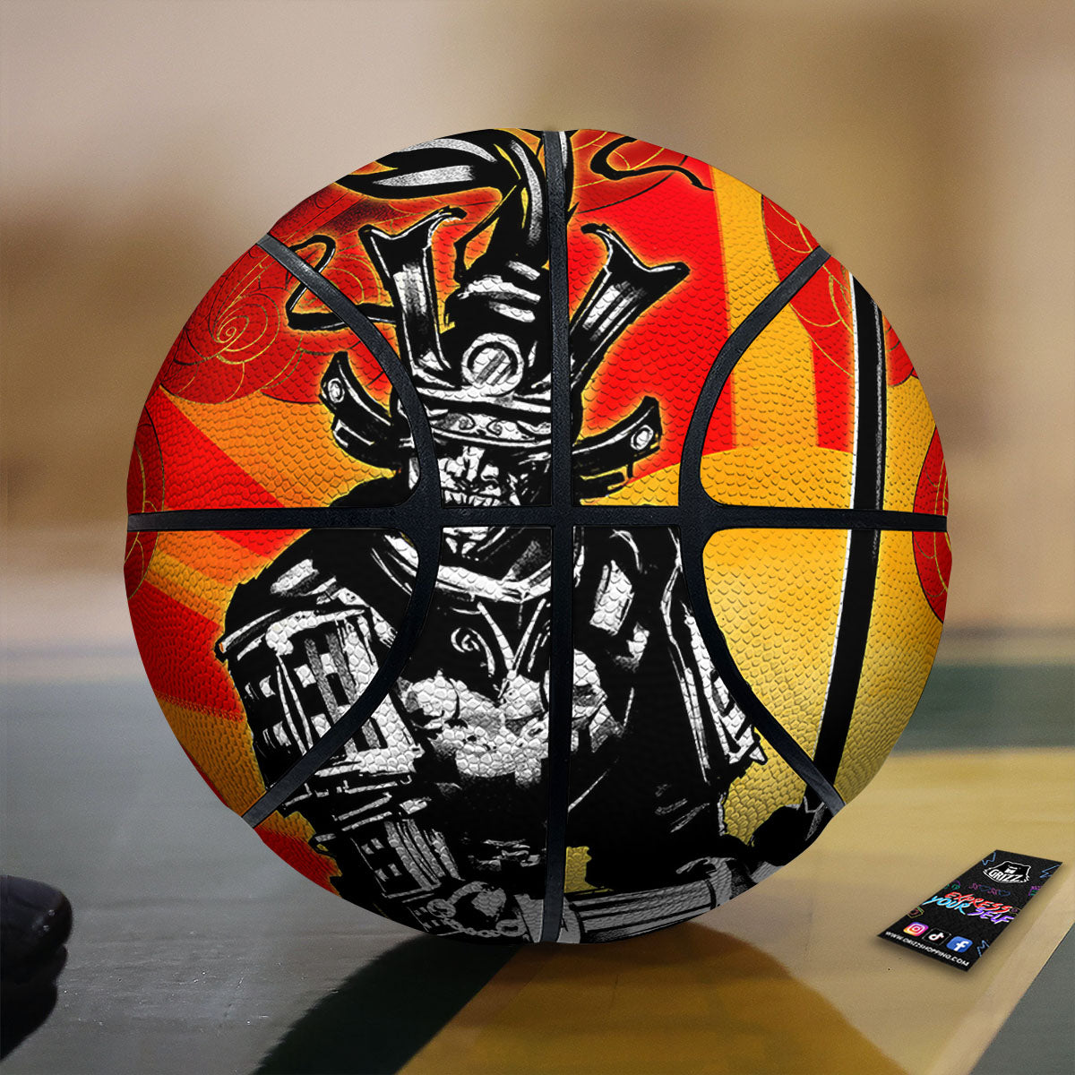 German Shepherd Portrait Vintage Print Basketball