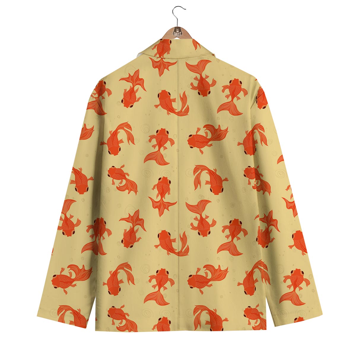 Goldfish Pattern Print Men's Blazer-grizzshop
