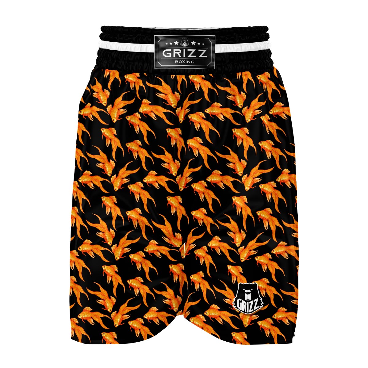 Goldfish Print Pattern Boxing Shorts-grizzshop