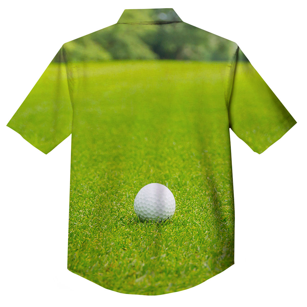 Golf Area Print Button Up Shirt-grizzshop
