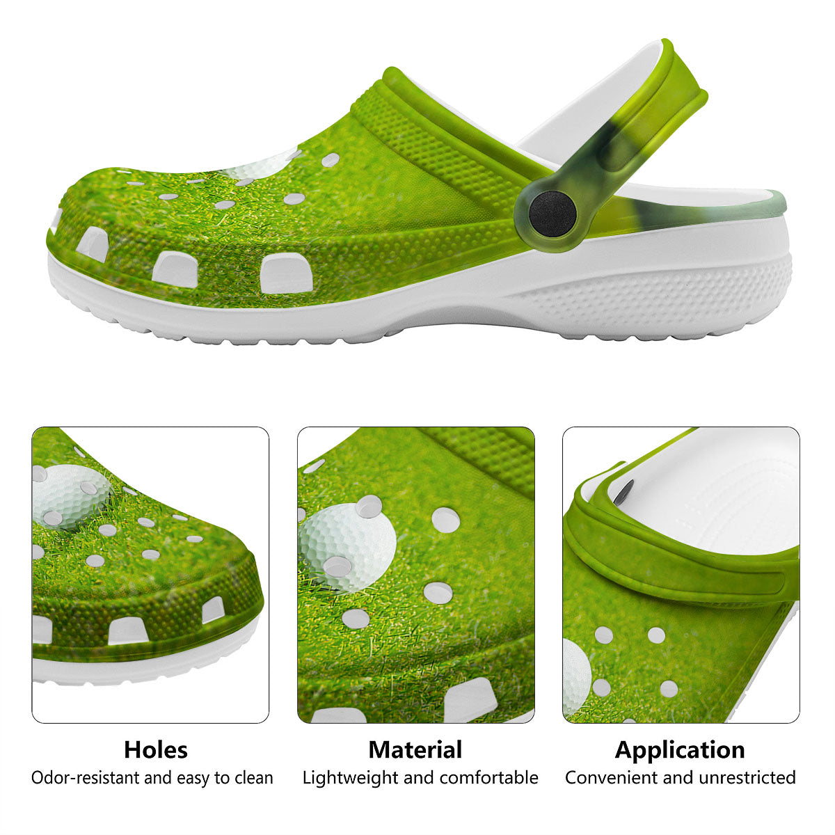 Golf Area Print Clog-grizzshop