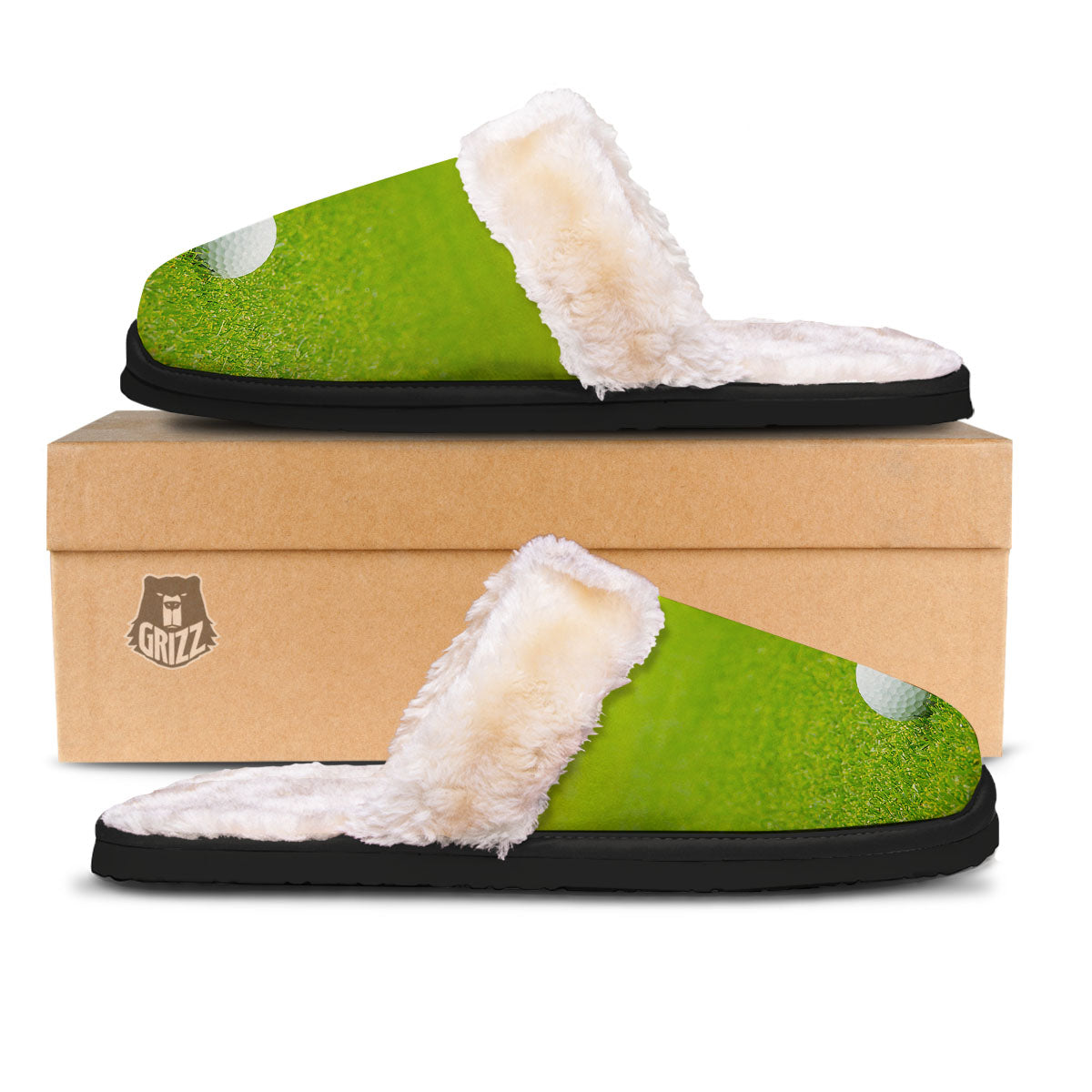 Golf Area Print Slippers-grizzshop