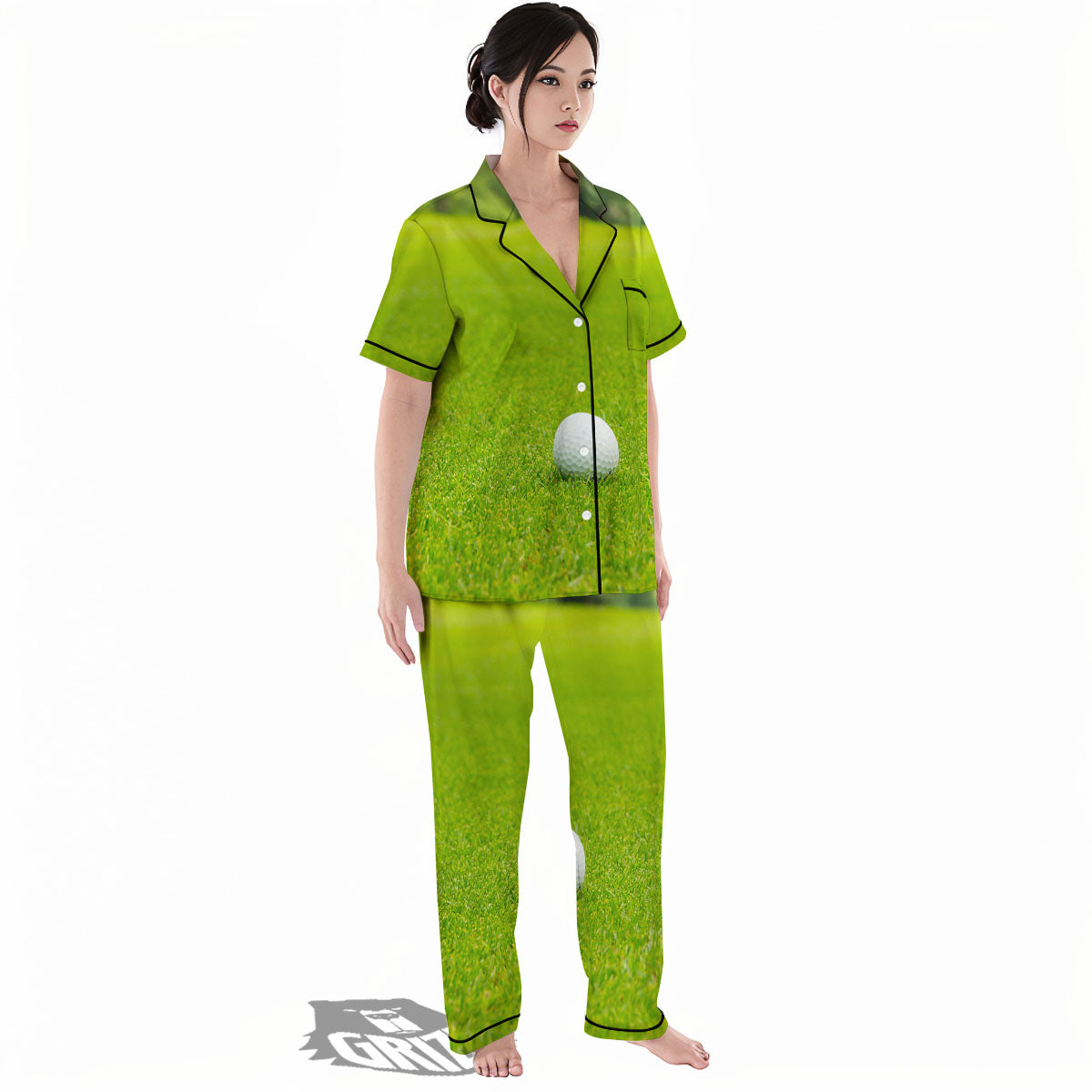 Golf Area Print Women's Pajamas Set-grizzshop