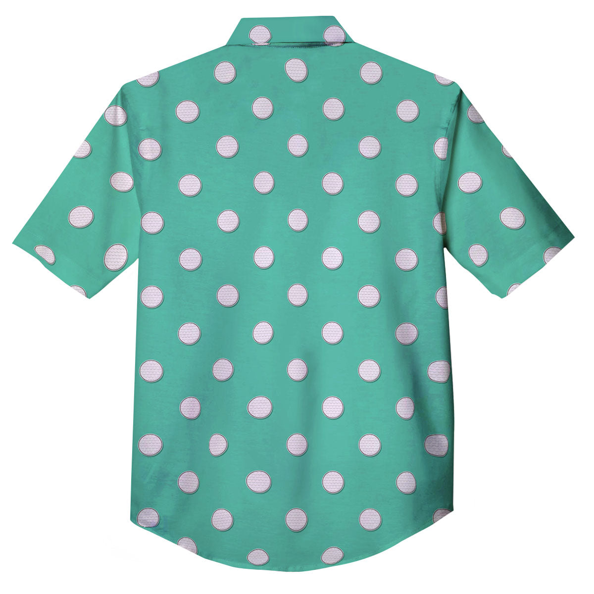 Golf Ball Print Pattern Button Up Shirt-grizzshop