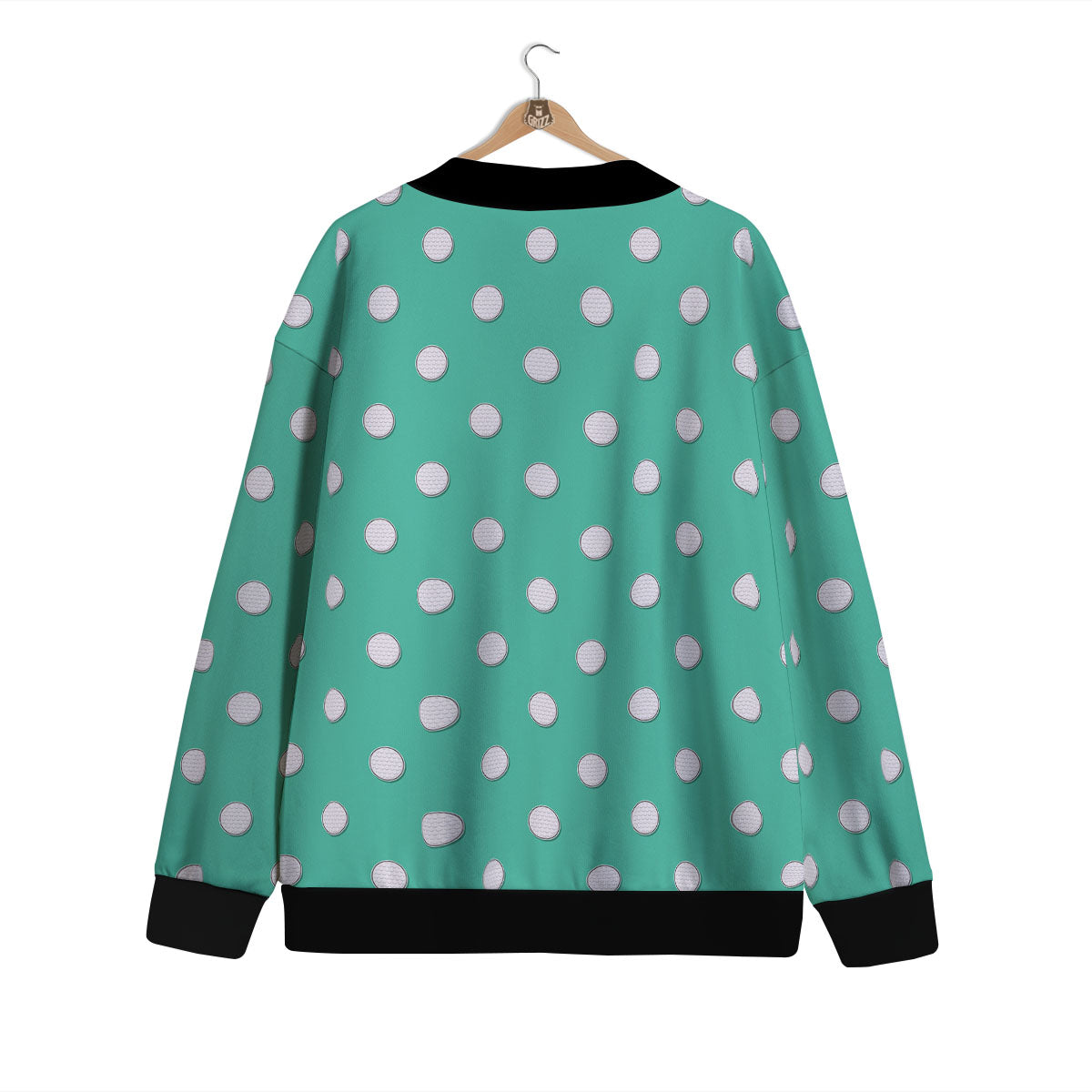 Golf Ball Print Pattern Cardigan-grizzshop