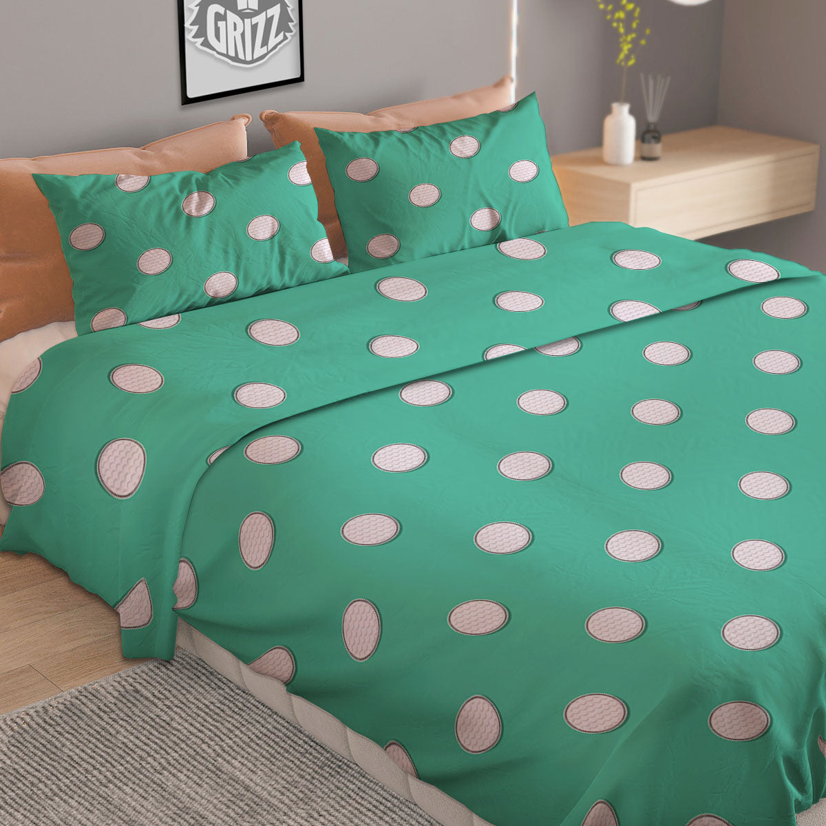 Golf Ball Print Pattern Duvet Cover Bedding Set-grizzshop