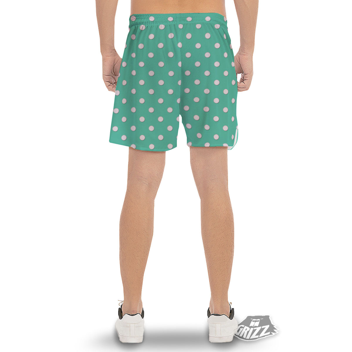 Golf Ball Print Pattern Men's Gym Shorts-grizzshop