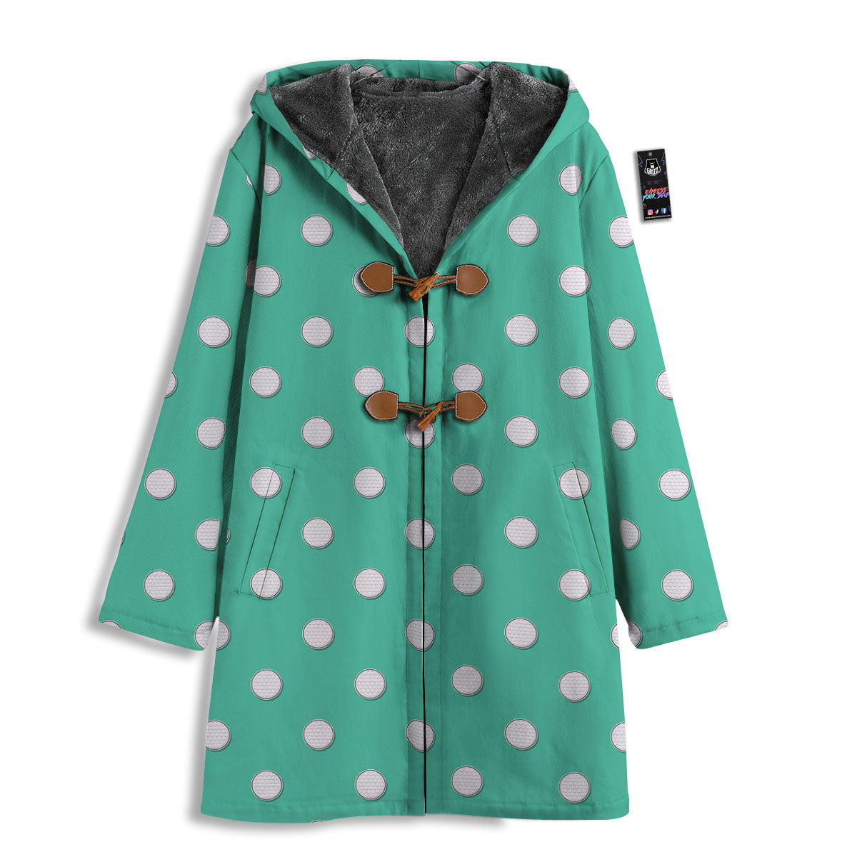 Golf Ball Print Pattern Men's Windbreaker Jacket-grizzshop