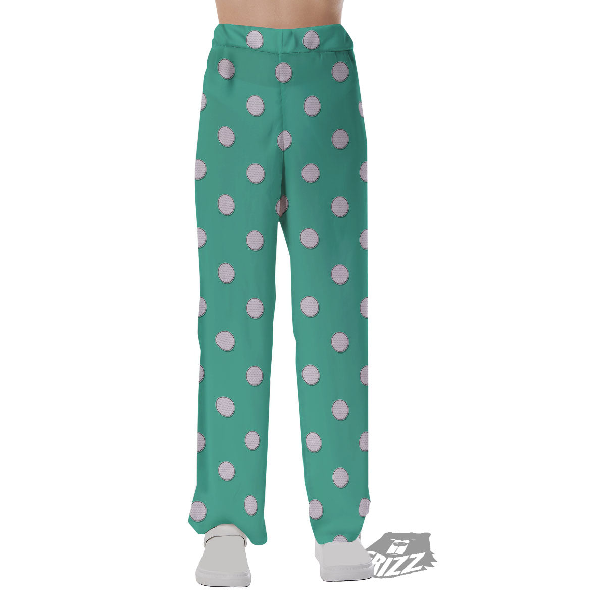 Golf Ball Print Pattern Pajama Pants-grizzshop
