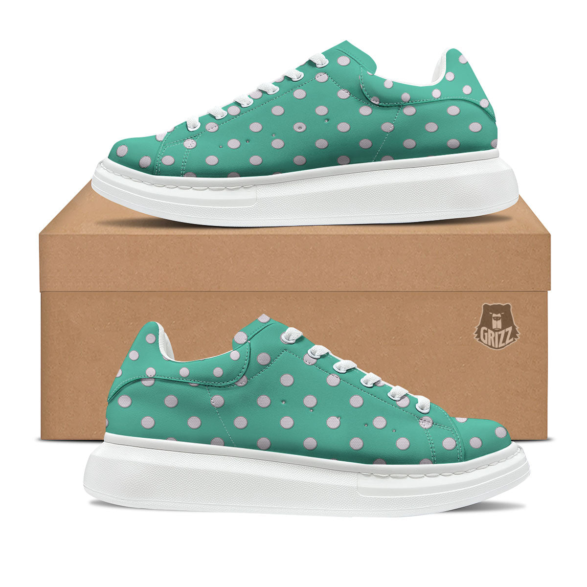 Golf Ball Print Pattern Platform Shoes-grizzshop