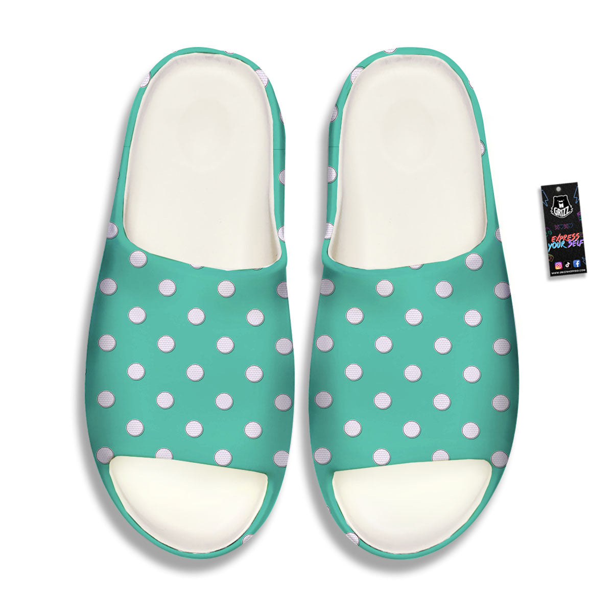 Golf Ball Print Pattern Sandals-grizzshop