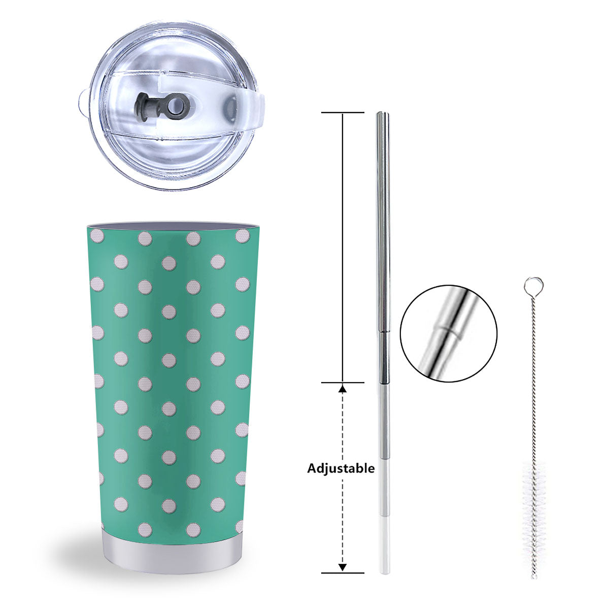 Golf Ball Print Pattern Tumbler-grizzshop