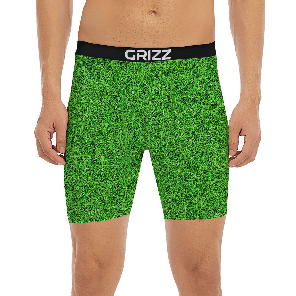 Golf Grass Print Boxer Briefs-grizzshop