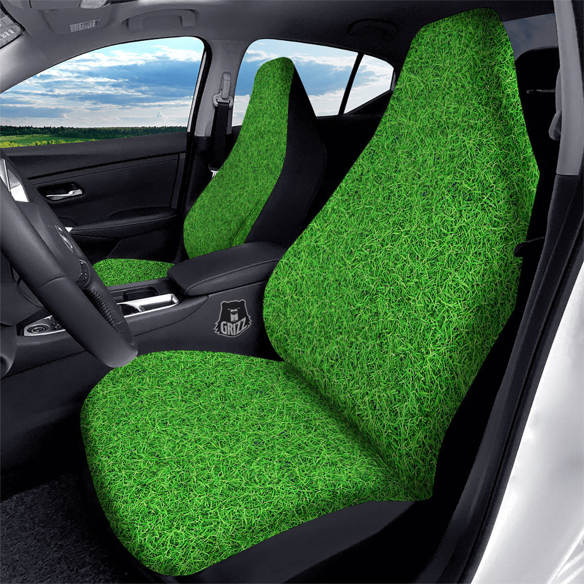Golf Grass Print Car Seat Covers-grizzshop