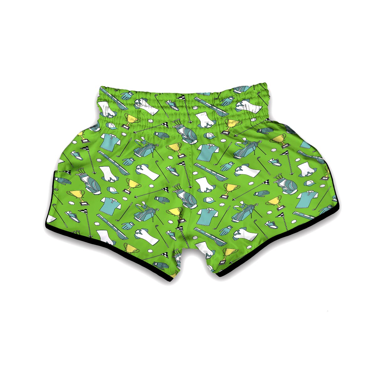 Golf Green Print Pattern Muay Thai Boxing Shorts-grizzshop