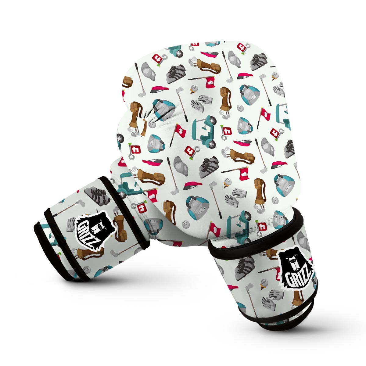 Golf Print Pattern Boxing Gloves-grizzshop