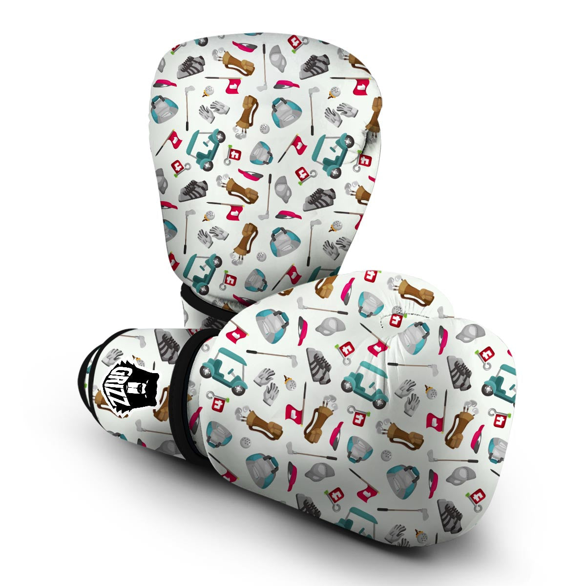 Golf Print Pattern Boxing Gloves-grizzshop