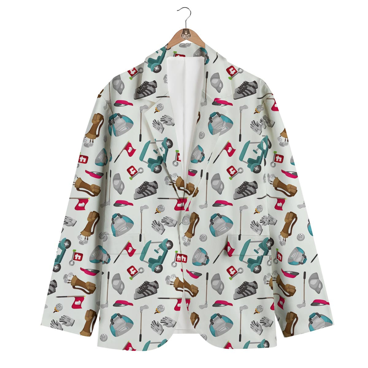Golf Print Pattern Men's Blazer-grizzshop