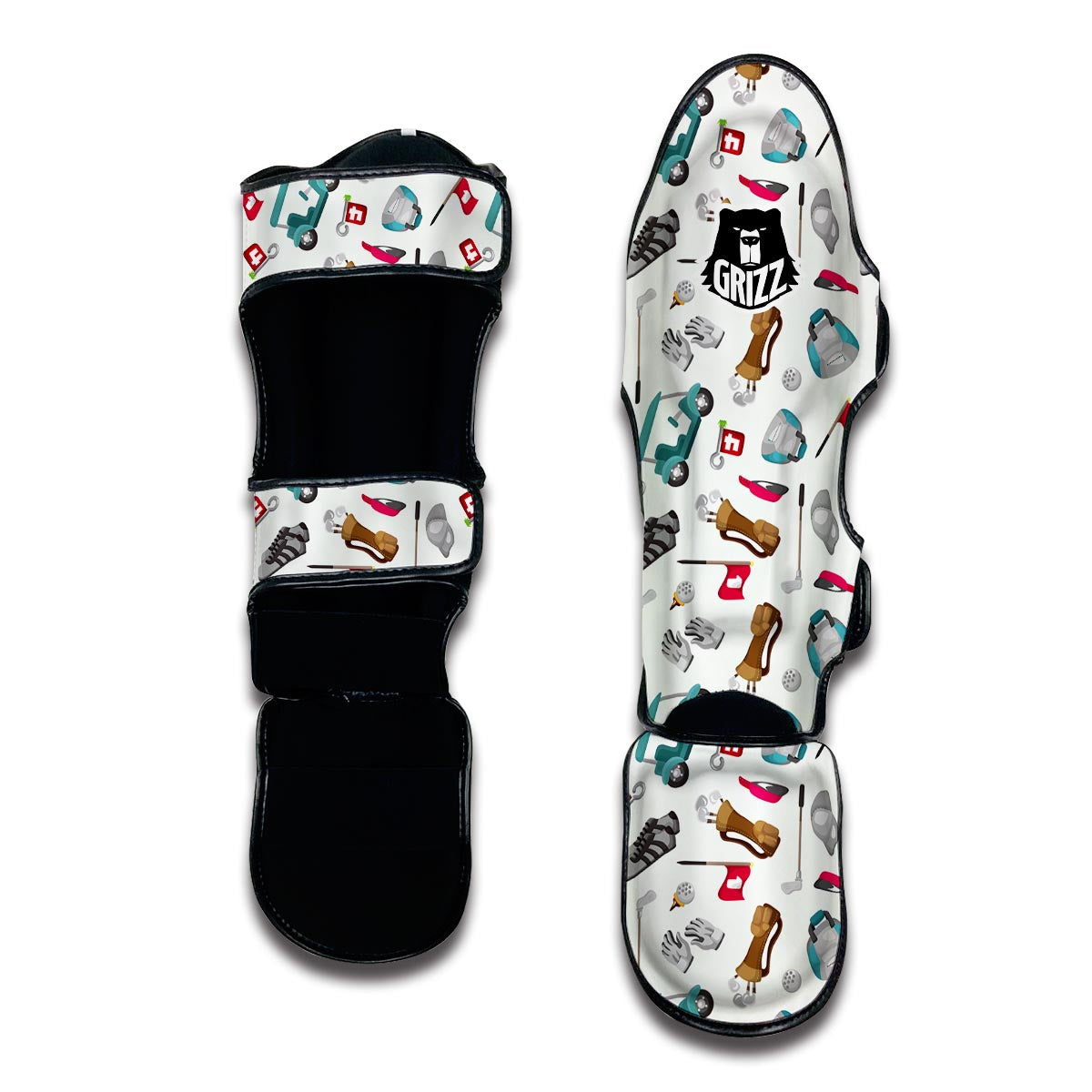 Golf Print Pattern Muay Thai Shin Guards-grizzshop