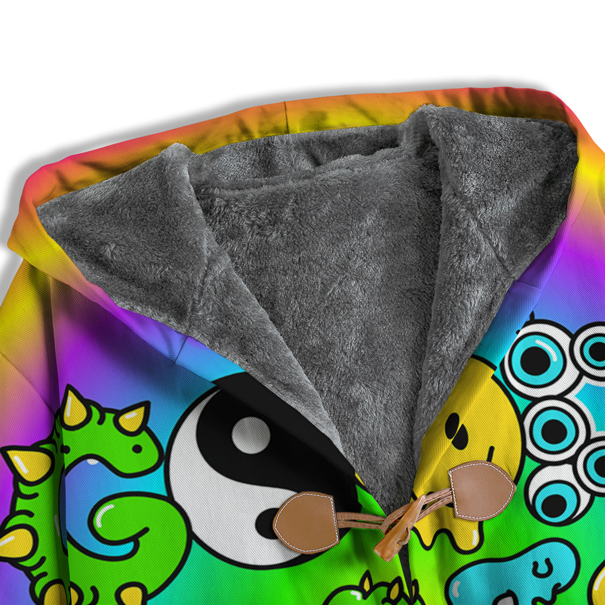 Good Vibes Only Quote Trippy Psychedelic Print Men's Windbreaker Jacket-grizzshop