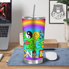 Good Vibes Only Quote Trippy Psychedelic Print Tumbler-grizzshop