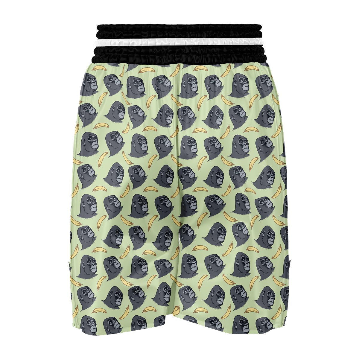 Gorilla Banana Pattern Print Boxing Shorts-grizzshop