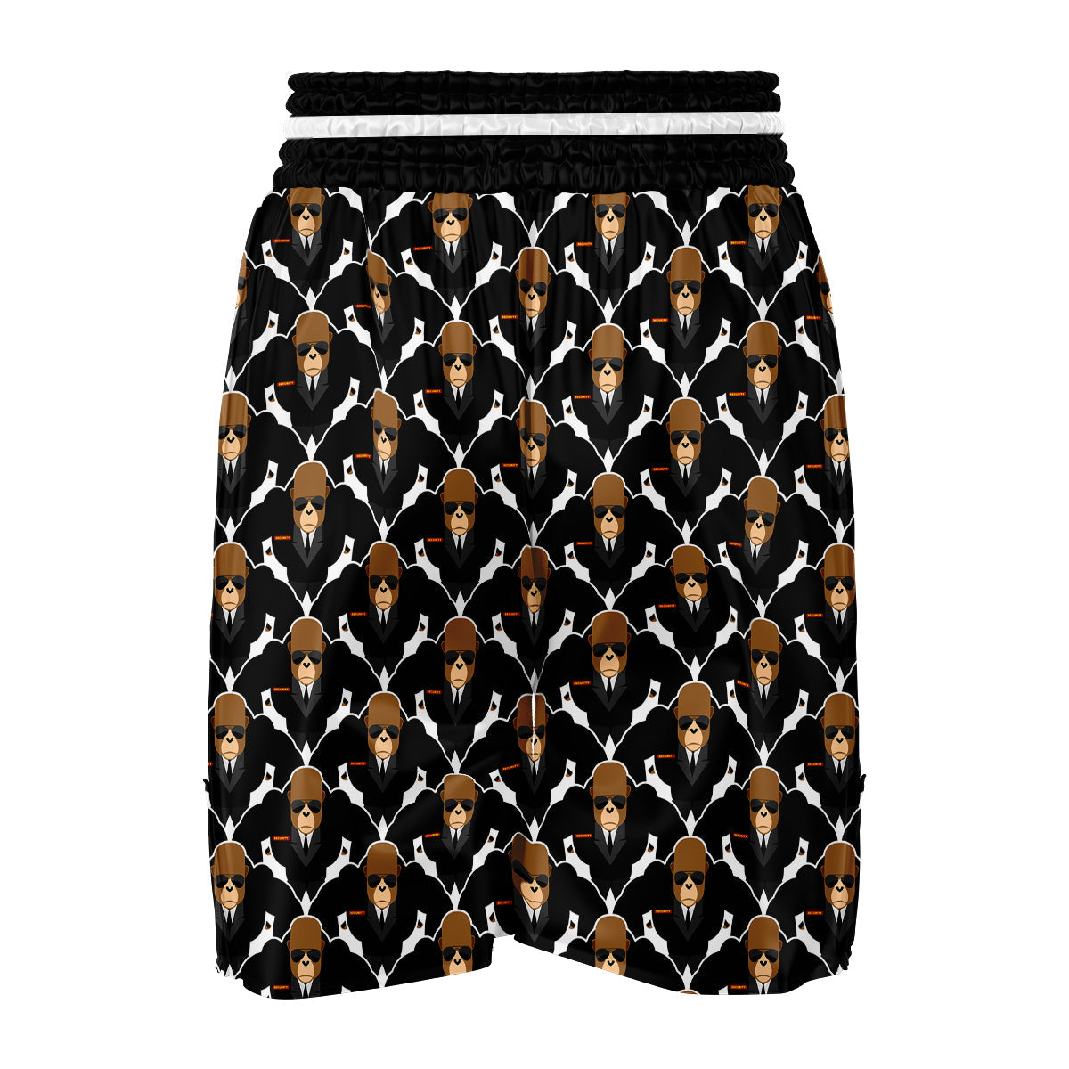 Gorilla Bodyguard Pattern Print Boxing Shorts-grizzshop