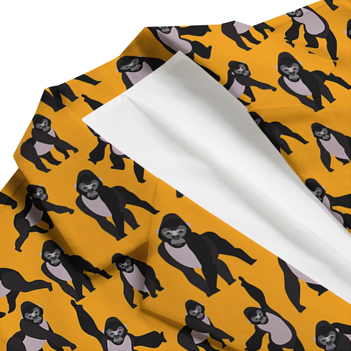 Gorilla Pattern Print Men's Blazer-grizzshop