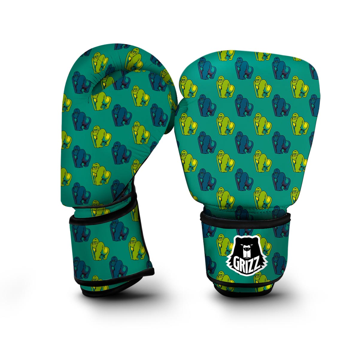 Gorilla Print Pattern Boxing Gloves-grizzshop