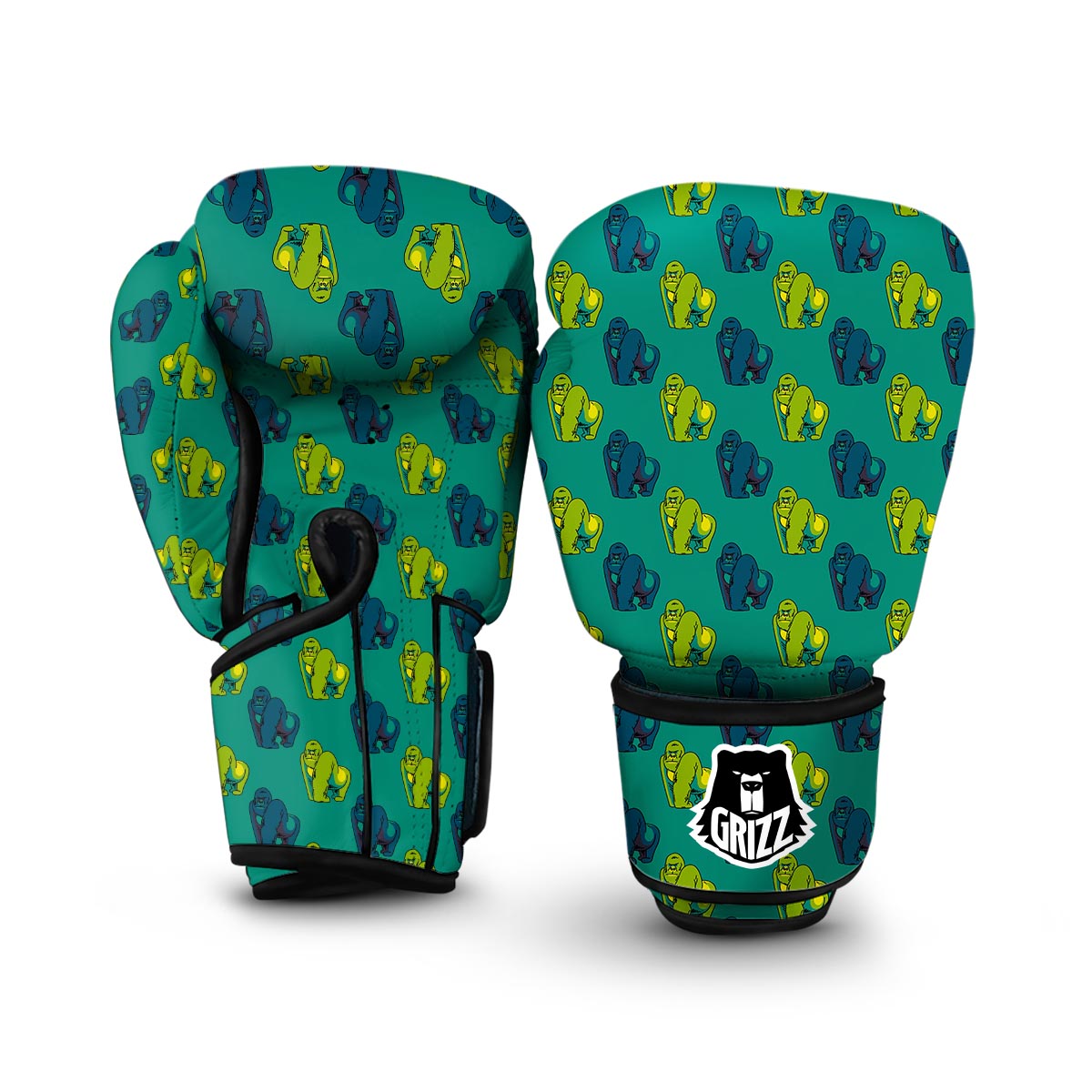 Gorilla Print Pattern Boxing Gloves-grizzshop