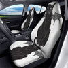 Gothic Wiccan Cat White And Black Print Car Seat Covers-grizzshop