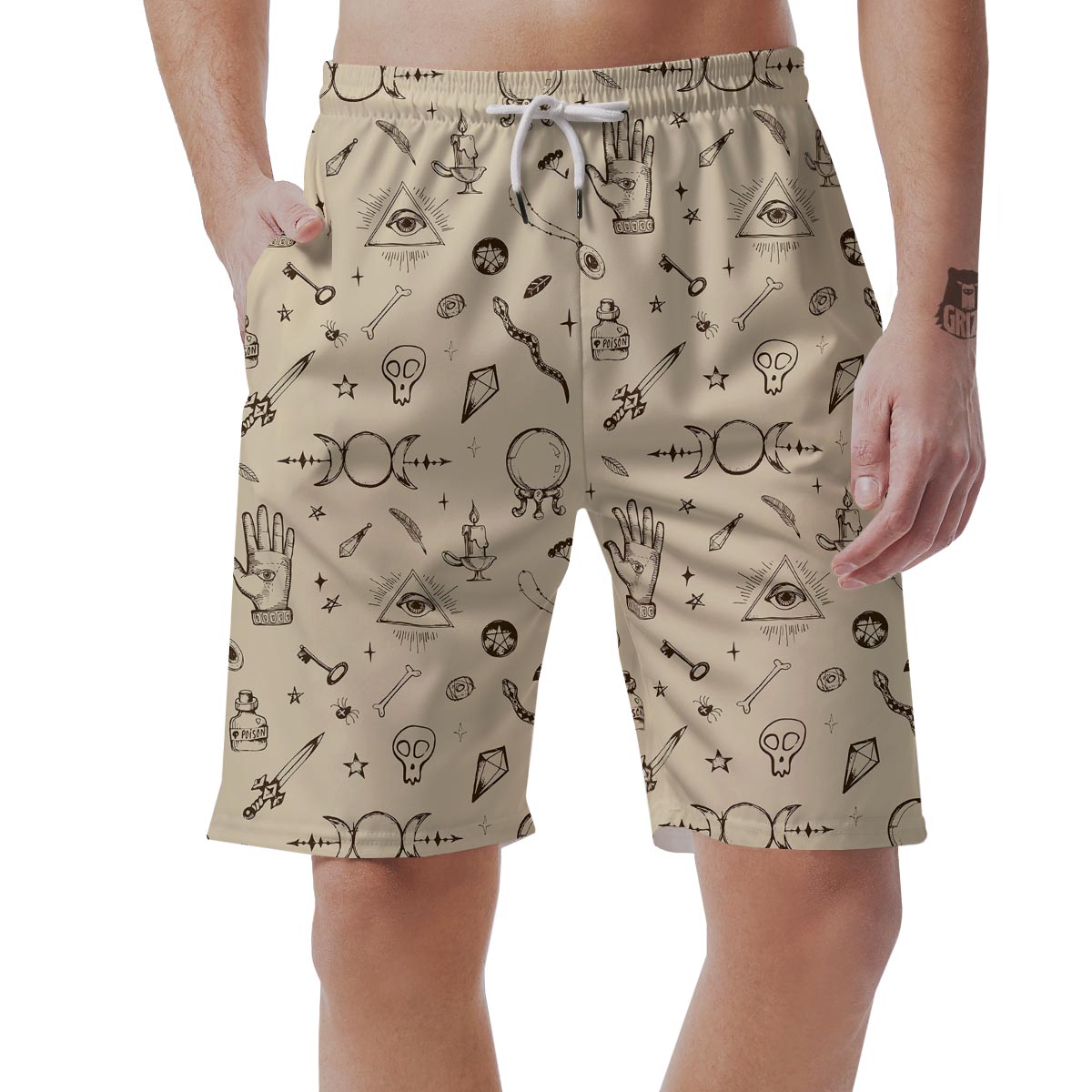 Gothic Witch Men's Shorts-grizzshop