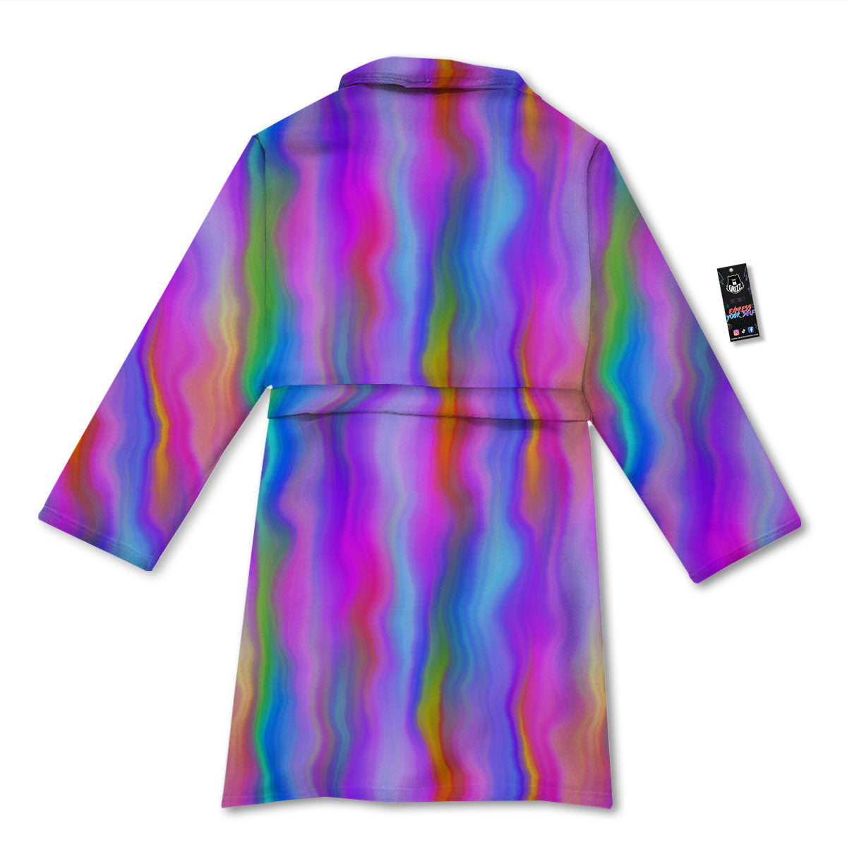 Gradient Psychedelic Print Pattern Bathrobe-grizzshop