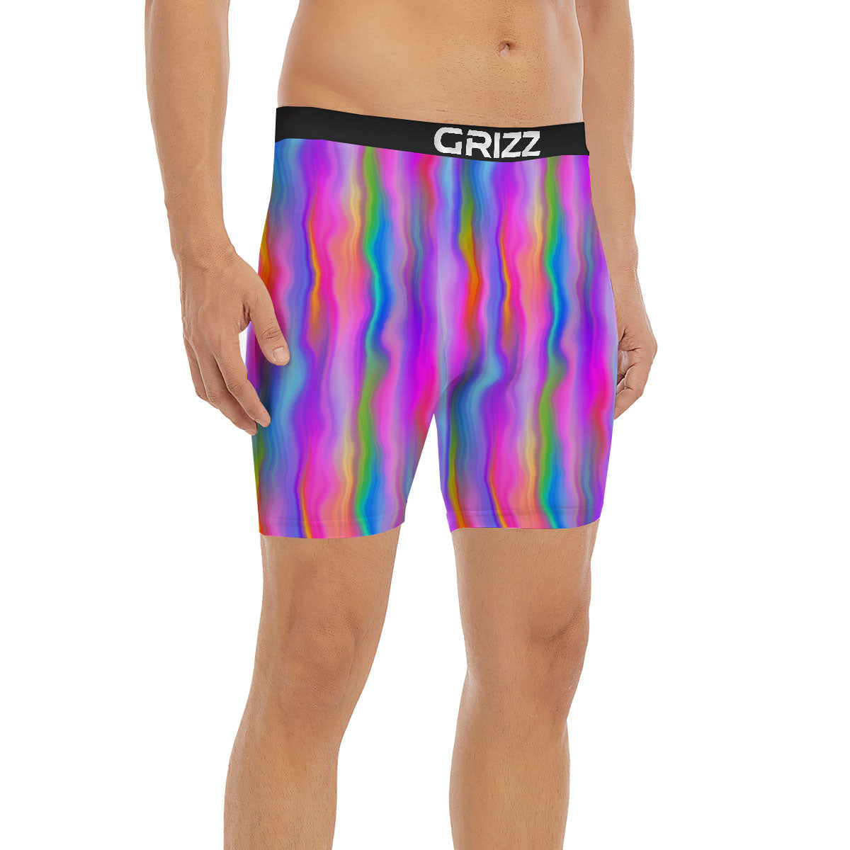 Gradient Psychedelic Print Pattern Boxer Briefs-grizzshop