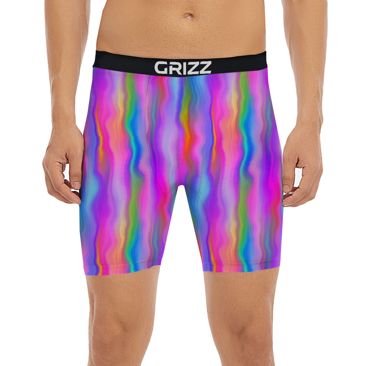 Gradient Psychedelic Print Pattern Boxer Briefs-grizzshop