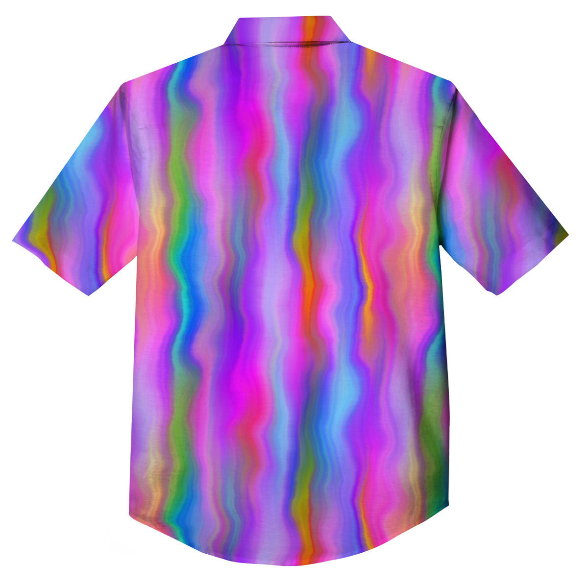 Gradient Psychedelic Print Pattern Button Up Shirt-grizzshop