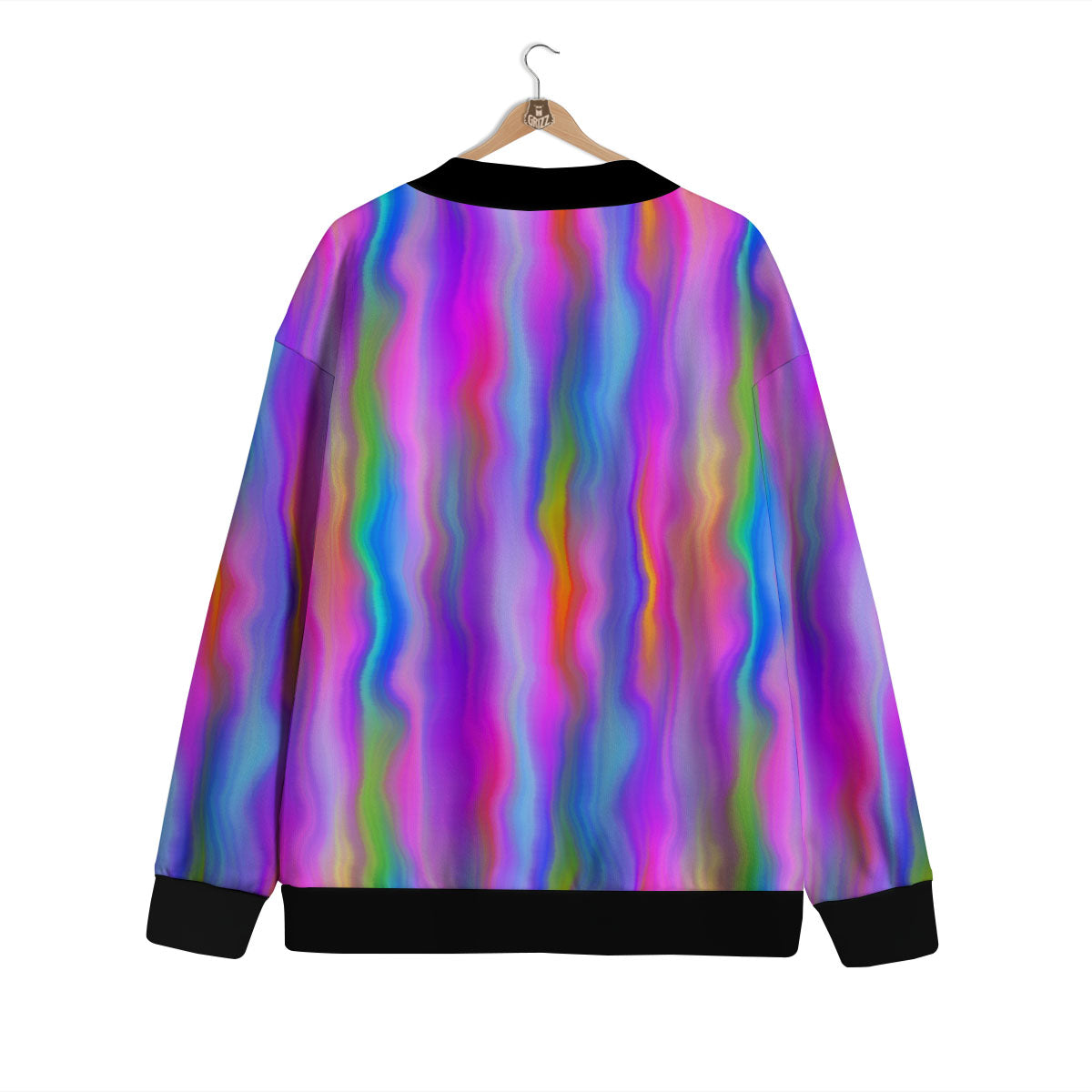 Gradient Psychedelic Print Pattern Cardigan-grizzshop