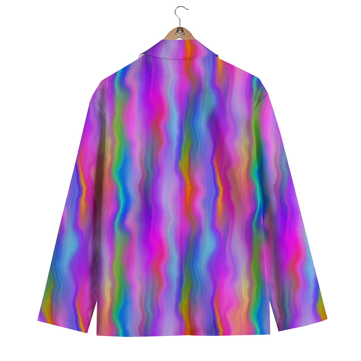 Gradient Psychedelic Print Pattern Men's Blazer-grizzshop