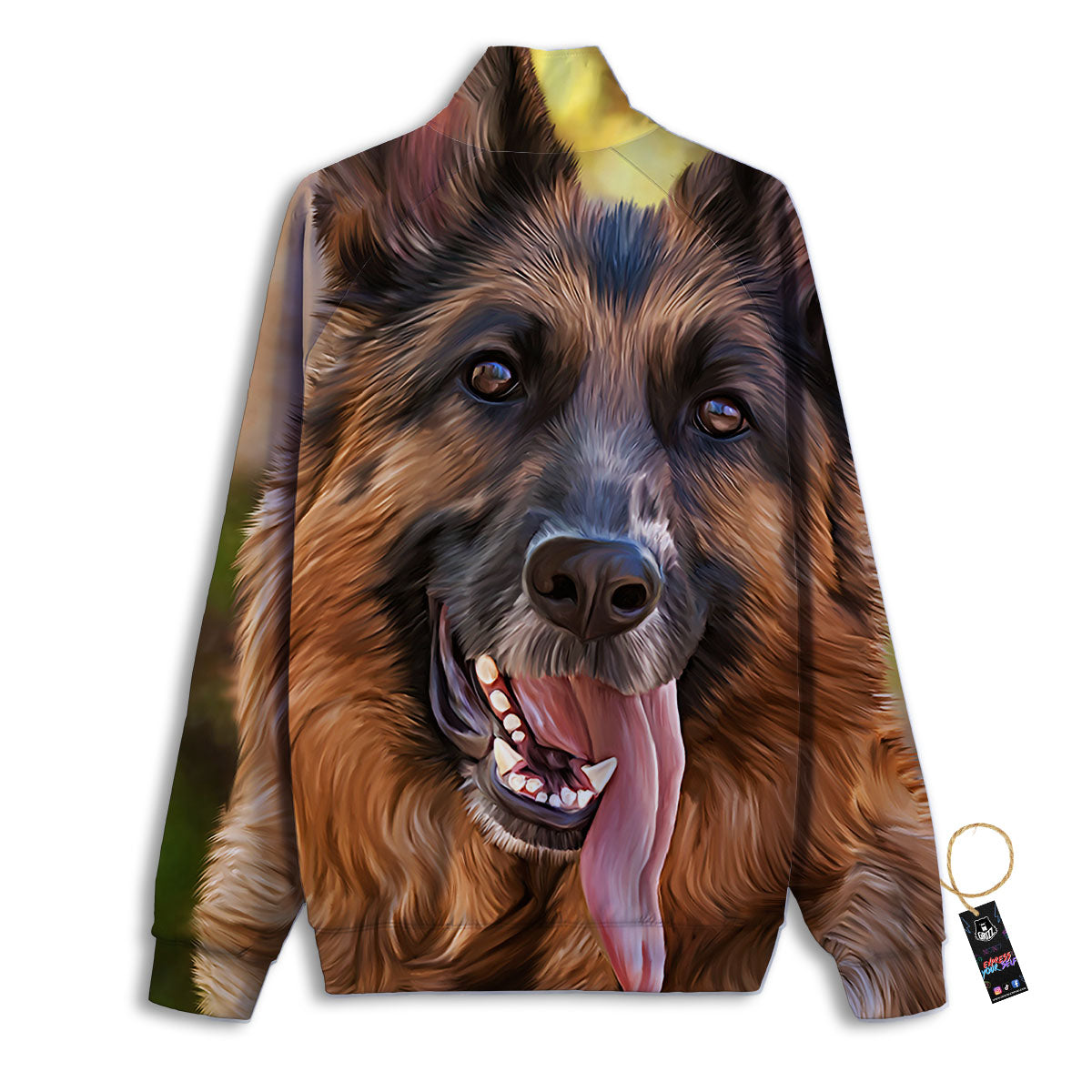 Gradient Psychedelic Print Pattern Track Jacket-grizzshop